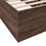vidaXL Cadre de lit chêne marron 90x190 cm bois d'ingénierie