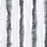 vidaXL Moustiquaire gris et blanc 118x220 cm chenille