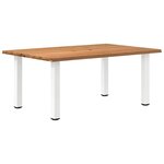 vidaXL Table à manger marron clair bois de chêne massif rectangulaire