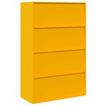 vidaXL Armoire de rangement 2 Pièces Jaune moutarde 90 x 40 x 140 cm