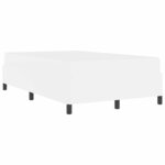 vidaXL Cadre de lit avec matelas Blanc 120 x 190 cm tissu