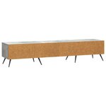 vidaXL Meuble TV Gris béton 147 x 34 5 x 30 cm Bois d'ingénierie