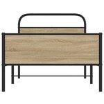 vidaXL Cadre de lit sans matelas 100x200 cm chêne sonoma
