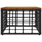 vidaXL Table de Jardin Noir et naturel 55 x 55 x 37 cm