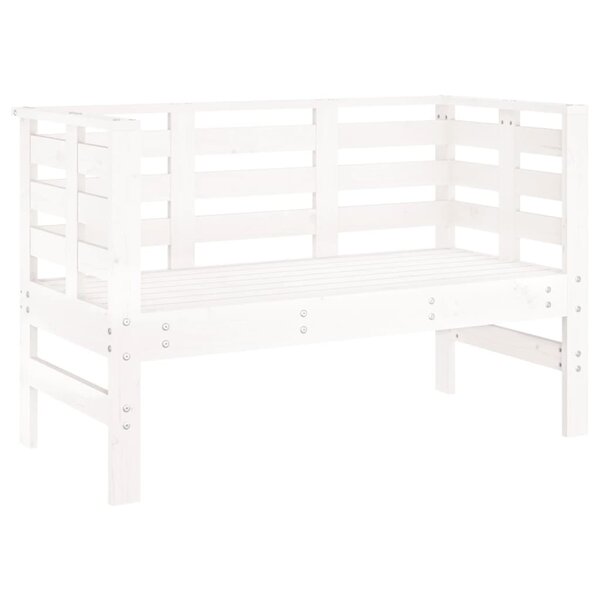 vidaXL Banc de jardin blanc 111 5x53x71 cm bois massif de pin
