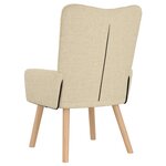 Fauteuil relaxant vidaXL en tissu crème