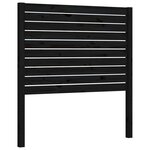 vidaXL Cadre de lit sans matelas noir bois de pin massif