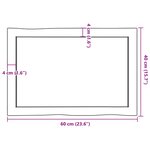 vidaXL Dessus de table bois massif non traité bordure assortie