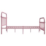 vidaXL Cadre de lit sans matelas rose métal 120x200 cm