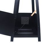 vidaXL Foyer Noir 35x35x99 cm Acier