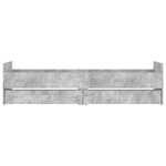 vidaXL Cadre de lit sans matelas gris béton 75x190 cm