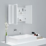 vidaXL Armoire salle de bain à miroir LED Blanc 60x12x45 cm Acrylique