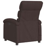 vidaXL Fauteuil de massage inclinable Marron foncé Tissu