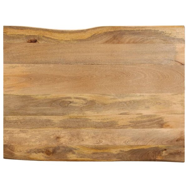 vidaXL Dessus de table 90x80x2 5 cm bord vivant bois massif manguier