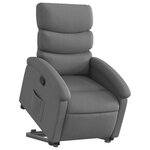 vidaXL Fauteuil inclinable Gris foncé Tissu