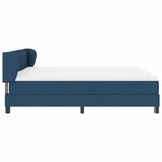 vidaXL Lit à ressorts avec matelas Bleu 180 x 200 cm tissu