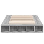 vidaXL Cadre de lit sans matelas sonoma gris 140x190 cm