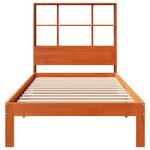 vidaXL Lit bibliothèque sans matelas cire marron 90x190 cm pin massif
