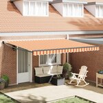 vidaXL Auvent Jaune et Orange 450 x 300 x 165 cm Polyester et métal
