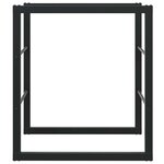 vidaXL Portant de bois de chauffage noir 55x30x61 cm acier