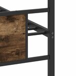 vidaXL Cadre de lit sans matelas chêne fumé 75x190cm bois d'ingénierie