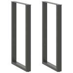 vidaXL Pieds de table de bar en U 2 pièces Anthracite 60 x (110-111) cm Acier