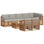 vidaXL Ensembles de canapés avec coussin 9 Pièces Gris Naturel et Clair