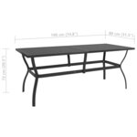 vidaXL Ensemble à manger de jardin 9 Pièces textilène et acier