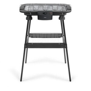 Barbecue électrique sur pieds 2 en 1 2200W - 2 en 1 - 2 hauteurs - Thermostat ajustable