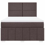 vidaXL Sommier à lattes de lit avec matelas Marron foncé 140x200 cm