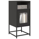 vidaXL Table de chevet noir 36x39x78 cm acier laminé à froid