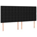 vidaXL Sommier à lattes de lit avec matelas Noir 200x200 cm Tissu