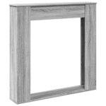 VidaXL Cadre de cheminée sonoma gris 100x20x100 cm bois d'ingénierie