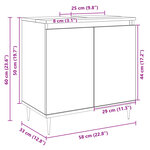 vidaXL Armoire de bain chêne sonoma 58x33x60 cm bois d'ingénierie