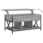 vidaXL Table basse sonoma gris 100x55x50 cm bois d'ingénierie et métal