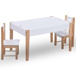 vidaXL Ensemble de table et chaises pour enfants 3 Pièces Noir et blanc
