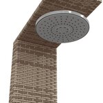 vidaXL Douche d'extérieur gris 100x100x241 5 cm poly rotin bois acacia
