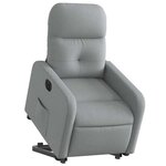 vidaXL Fauteuil inclinable électrique gris clair tissu