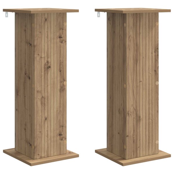 vidaXL Support de Plante 2 pièces Chêne artisanal 30 5 x 30 x 80 5 cm