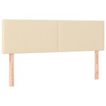 vidaXL Lit ottoman avec matelas et LED crème 140x190 cm tissu
