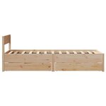 vidaXL Cadre de lit sans matelas 90x190 cm bois de pin massif
