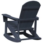 vidaXL Chaises Berçantes Adirondack 2 Pièces Bleu marine HDPE