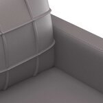 vidaXL Canapé à 2 places Gris 140 cm Similicuir