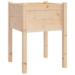 vidaXL Jardinières d'extérieur 2 Pièces 50x50x70 cm bois de pin massif