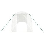 vidaXL Serre avec cadre en acier blanc 20 m² 10x2x2 m