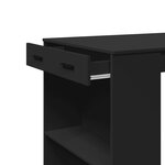 vidaXL Table de bar noir 102x70x103 5 cm bois d'ingénierie