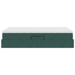 vidaXL Lit avec rangement et matelas Vert foncé 120 x 200 cm Velours