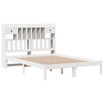 vidaXL Lit bibliothèque sans matelas blanc 140x200 cm bois pin massif