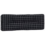 vidaXL Coussins de palette lot de 2 motif à carreaux noir tissu