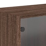 vidaXL Armoire murale avec portes en verre chêne marron 68 5x37x35 cm